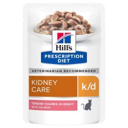 PATEE CHAT ADULT PRESCRIPTION DIETS K/D KIDNEY CARE SAUMON (sachet) - HILL'S