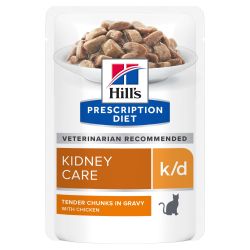 PATEE CHAT ADULT PRESCRIPTION DIETS K/D KIDNEY CARE POULET (sachet) - HILL'S