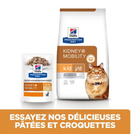 PATEE CHAT ADULT PRESCRIPTION DIETS K/D KIDNEY CARE + MOBILITY POULET (sachet) - HILL'S