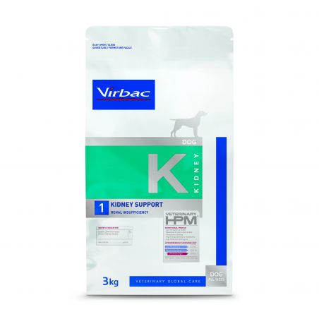 CROQUETTES CHIEN VETERINARY HPM K1 KIDNEY SUPPORT - VIRBAC