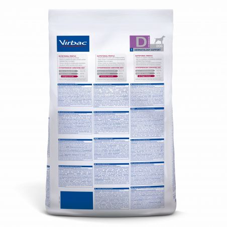 CROQUETTES CHIEN VETERINARY HPM DOG D1 DERMATOLOGY SUPPORT - VIRBAC