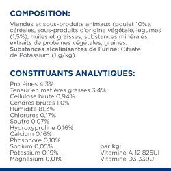 PATEE CHIEN ADULT PRESCRIPTION DIETS C/D MIJOTES POULET - HILL'S