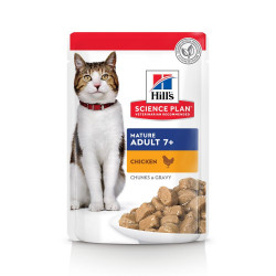 PATEE CHAT SCIENCE PLAN ADULT MATURE 7+ POULET (sachet) - HILL'S