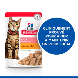 PATEE CHAT SCIENCE PLAN ADULT LIGHT POULET (sachet) - HILL'S