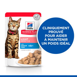 PATEE CHAT SCIENCE PLAN ADULT LIGHT MIXTE (sachet) - HILL'S