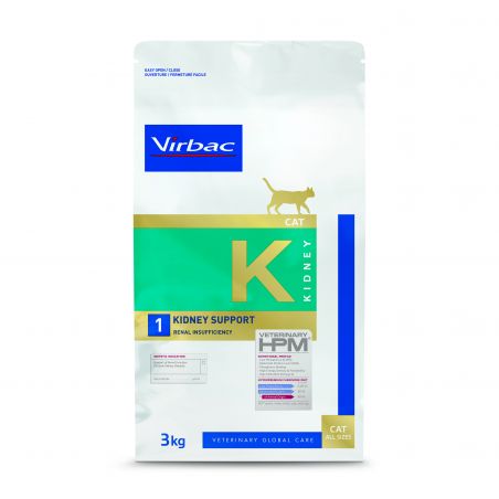 CROQUETTES CHAT VETERINARY HPM CAT K1 KIDNEY SUPPORT - VIRBAC