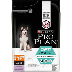 CROQUETTES CHIEN MEDIUM & LARGE ADULT SENSITIVE DIGESTION avec OPTIDIGEST GRAIN FREE DINDE - PURINA PROPLAN