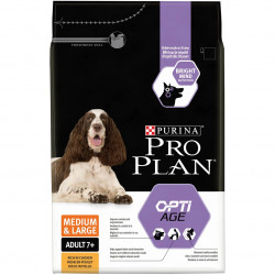 CROQUETTES CHIEN MEDIUM & LARGE ADULT 7+ avec OPTIAGE POULET - PURINA PROPLAN