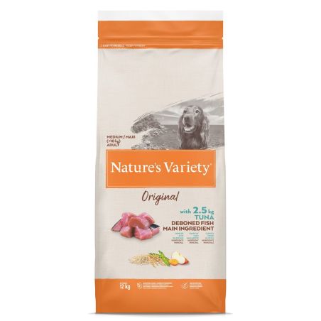 CROQUETTE ORIGINAL CHIEN MEDIUM ADULTE SANS CEREALES THON - NATURE'S VARIETY