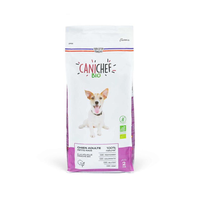 CROQUETTES BIO CHIEN ADULT PETITE RACE SANS CEREALES - CANICHEF