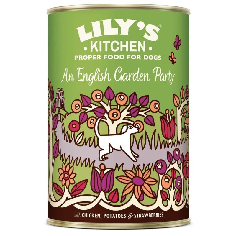 PATEE CHIEN AN ENGLISH GARDEN POULET PATATE FRAISE (boite) - LILY'S KITCHEN