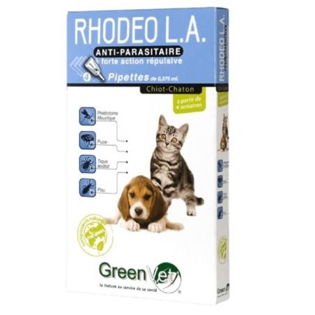 RHODEO L.A. ANTIPARASITAIRE CHIOT/CHATON - GREENVET