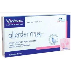 Pipettes protectrices chat et petit chien ALLERDERM - VIRBAC