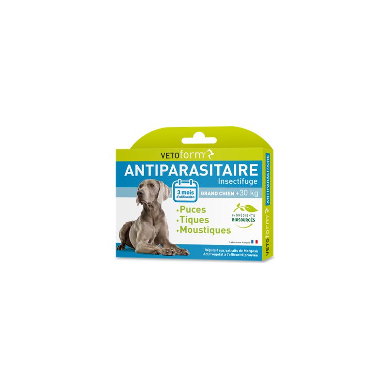 Pipettes antiparasitaires grand chien - Vetoform