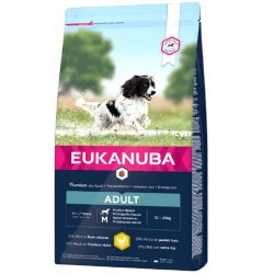 CROQUETTES CHIEN ADULT MEDIUM POULET - EUKANUBA