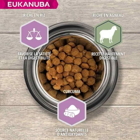 CROQUETTES CHIEN PUPPY JUNIOR AGNEAU LARGE - EUKANUBA