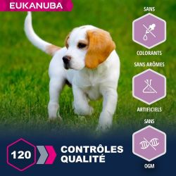 CROQUETTES CHIEN PUPPY JUNIOR AGNEAU SMALL / MEDIUM - EUKANUBA