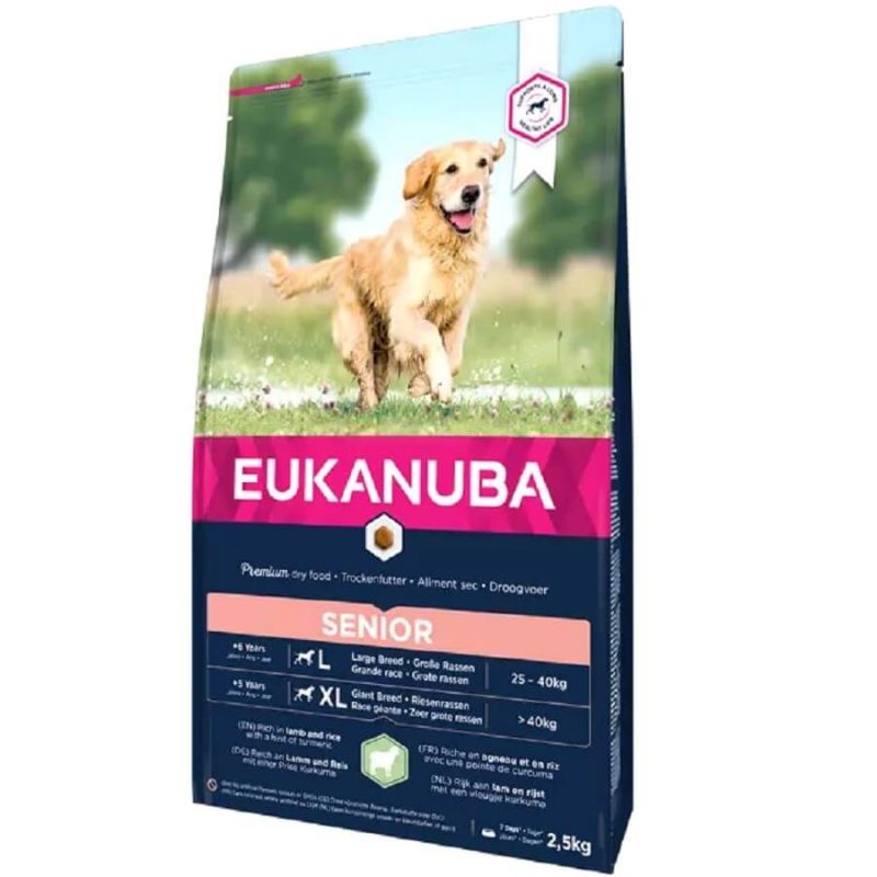 CROQUETTES CHIEN SENIOR AGNEAU LARGE - EUKANUBA