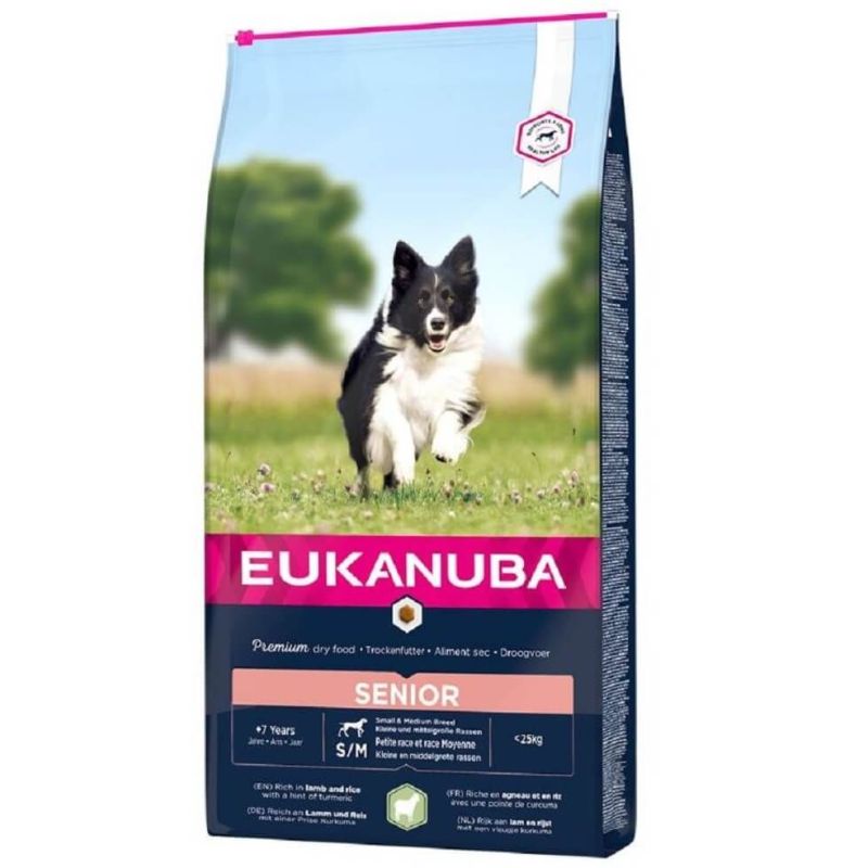 CROQUETTES CHIEN SENIOR AGNEAU SMALL / MEDIUM - EUKANUBA