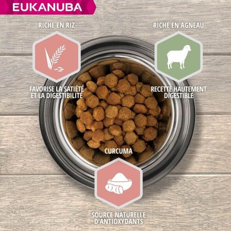 CROQUETTES CHIEN SENIOR AGNEAU SMALL / MEDIUM - EUKANUBA