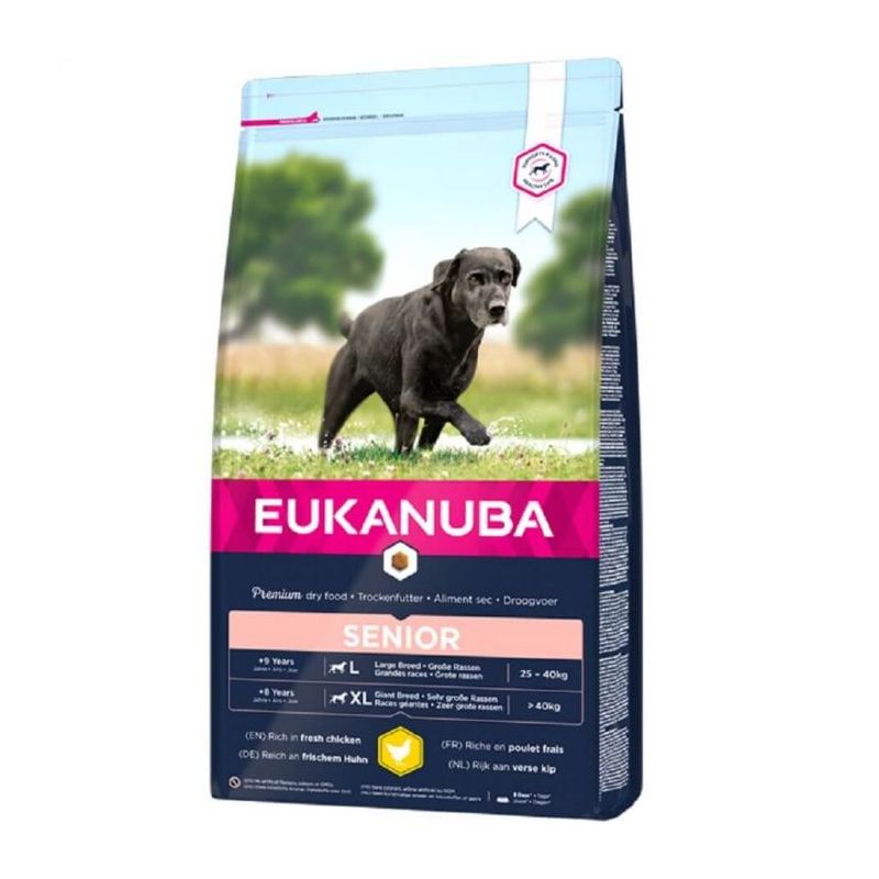 CROQUETTES CHIEN SENIOR LARGE POULET - EUKANUBA