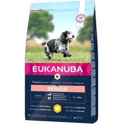 CROQUETTES CHIEN SENIOR MEDIUM POULET - EUKANUBA