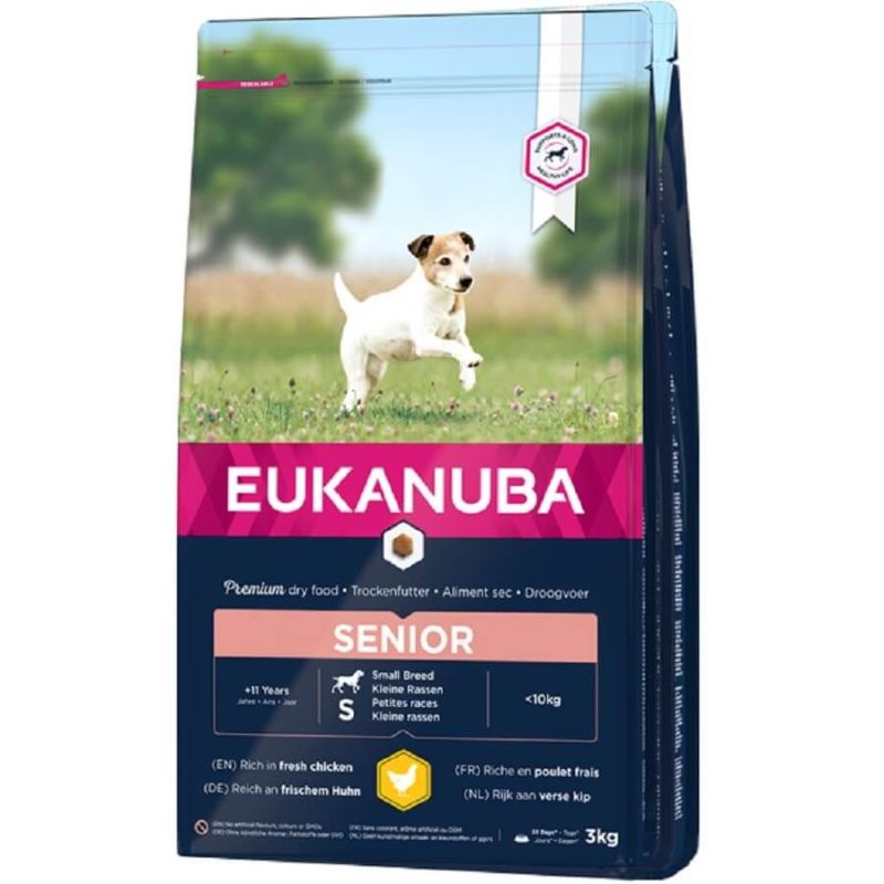 CROQUETTES CHIEN SENIOR SMALL POULET - EUKANUBA