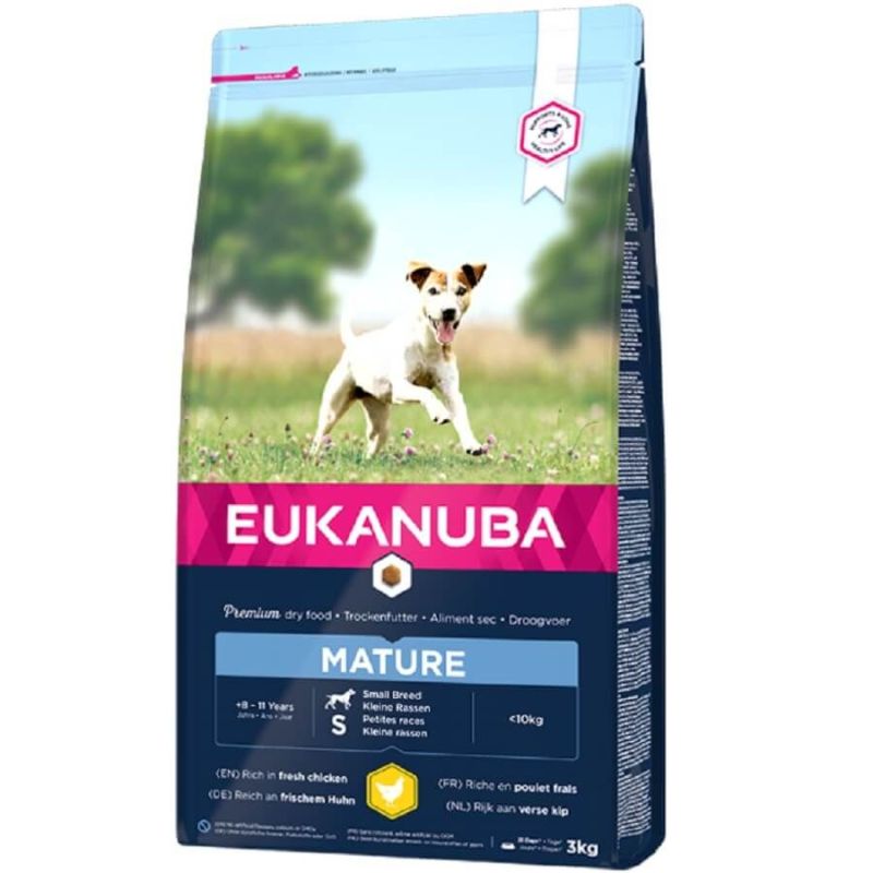 CROQUETTES CHIEN MATURE SMALL POULET - EUKANUBA