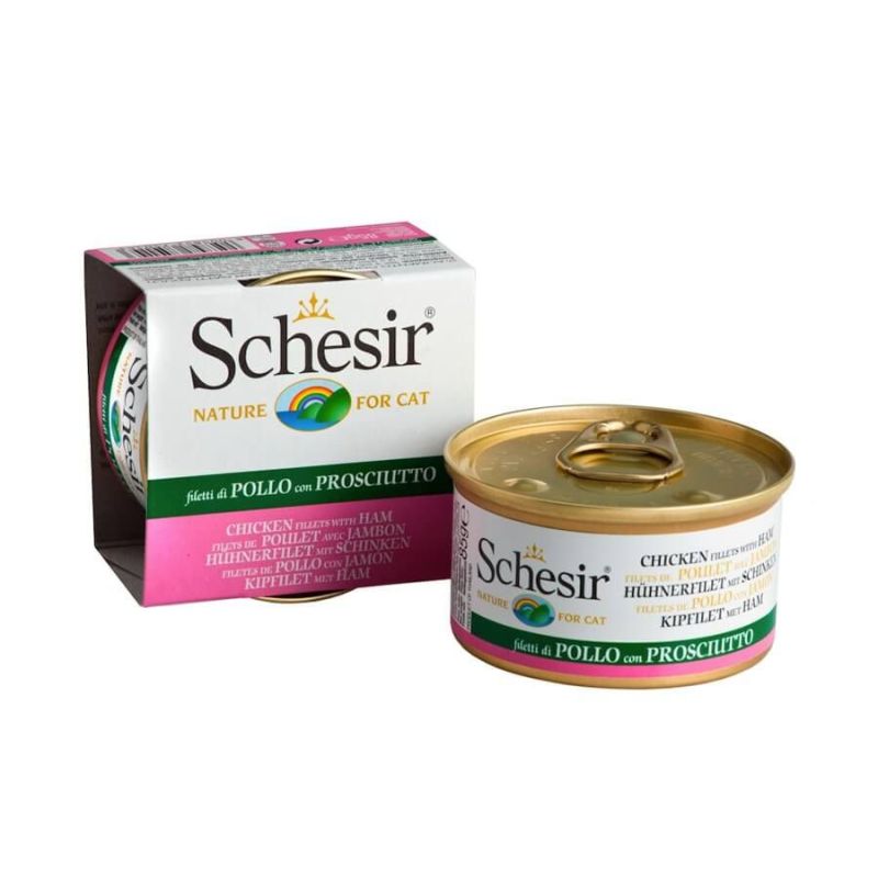 Pâtée en gelée poulet/jambon 85 g- Schesir