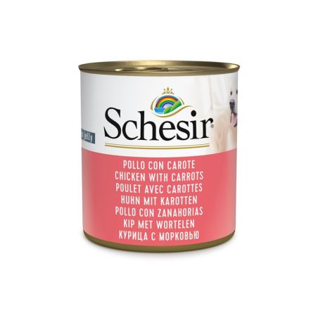 Pâtée en gelée Poulet/Carottes chien (boite 285g) - SCHESIR