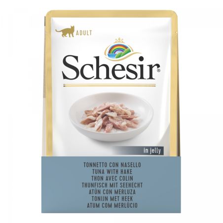 Pâtée en gelée poulet/colin chat (sachet 85g) - SCHESIR