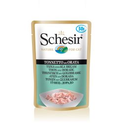 Pâtée en gelée thon/daurade chat (sachet 50g) - SCHESIR