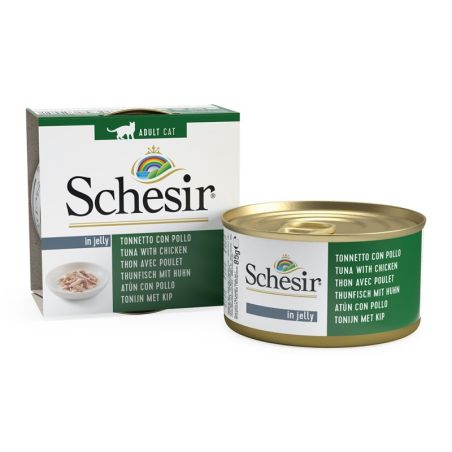 Pâtée en gelée thon/poulet chat (boite 85g) - SCHESIR
