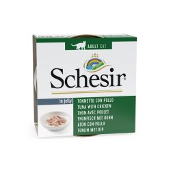 Pâtée en gelée thon/poulet chat (boite 85g) - SCHESIR