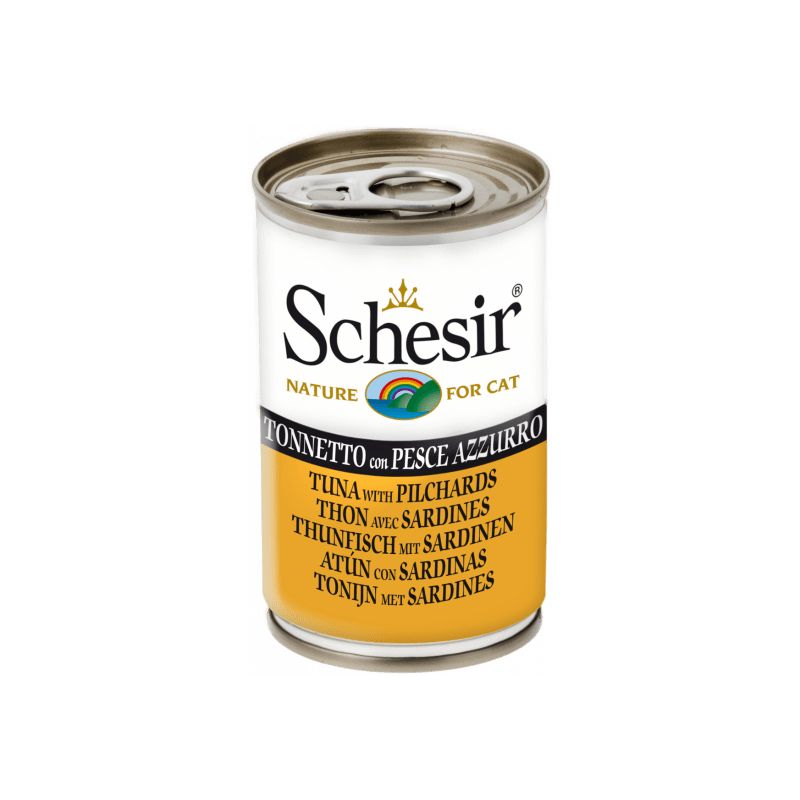 Pâtée en gelée thon/sardines chat (boite 140g) - SCHESIR