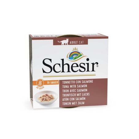 Pâtée en sauce thon/saumon chat (boite 70g) - SCHESIR