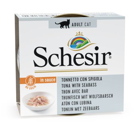 Pâtée en sauce thon/bar chat (boite 70g) - SCHESIR