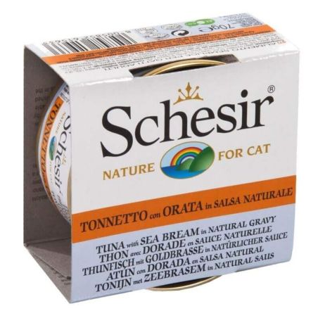 Pâtée en sauce thon/daurade chat (boite 70g) - SCHESIR