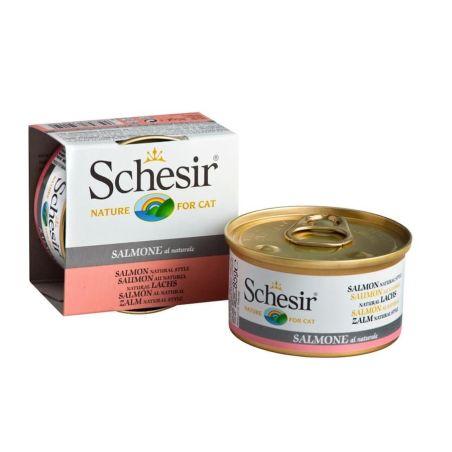 Pâtée, naturel filet de saumon chat (boite 85g) - SCHESIR