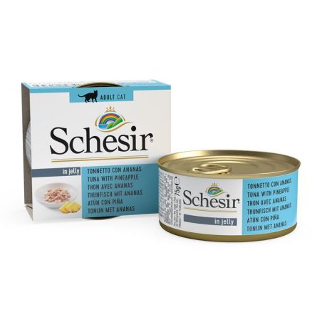 Pâtées morceaux thon/ananas chat (boite 75g) - SCHESIR