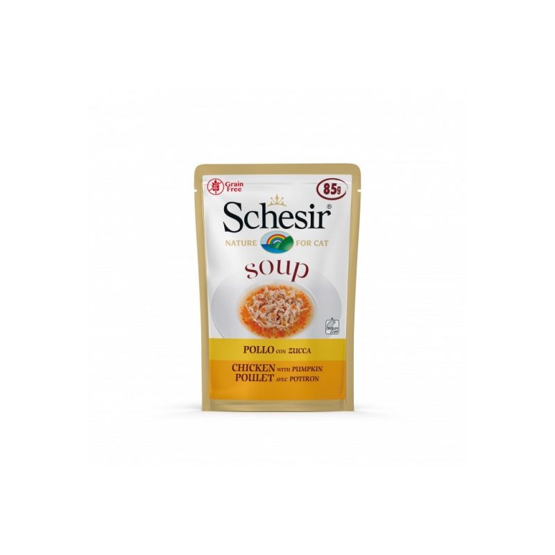 Soupe poulet/citrouille chat (sachet 85g) - SCHESIR