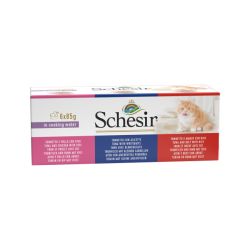 Pack de pâtée naturel 3 saveurs chat (boite 6x85g) - SCHESIR