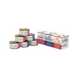 Pack de pâtée naturel 3 saveurs chat (boite 6x85g) - SCHESIR