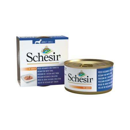 Poisson et Thon en bouillon de cuisson naturel (sachet 85g) - Schesir