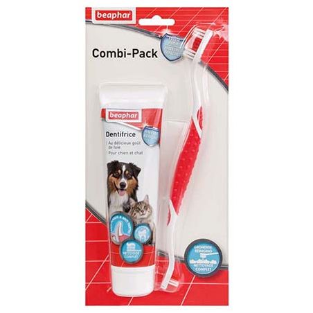 COMBI PACK (DENTIFRICE + BROSSE A DENT) CHIEN & CHAT - BEAPHAR