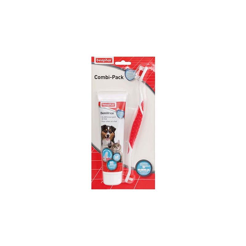 COMBI PACK (DENTIFRICE + BROSSE A DENT) CHIEN & CHAT - BEAPHAR