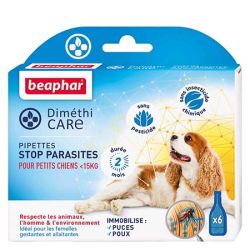 DIMETHICARE STOP PARASITE CHIENS S ( moins de 15 KG) - BEAPHAR