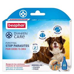 DIMETHICARE STOP PARASITE CHIENS M (15-30KG) - BEAPHAR