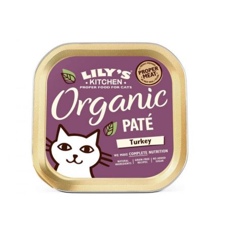 PATEE CHAT ORGANIC DINDE BIO (barquette) - LILY'S KITCHEN