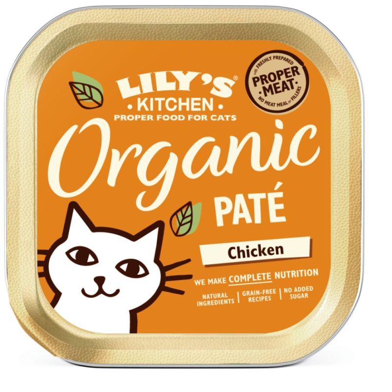 PATEE CHAT ORGANIC POULET BIO (barquette) - LILY'S KITCHEN